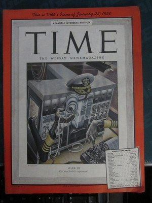 Time Magazine January 1950 Mark III Computer Build Superman No Label Newsstand
