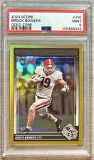 2024 Score Rookies Gold Zone #310 Brock Bowers /50 RC