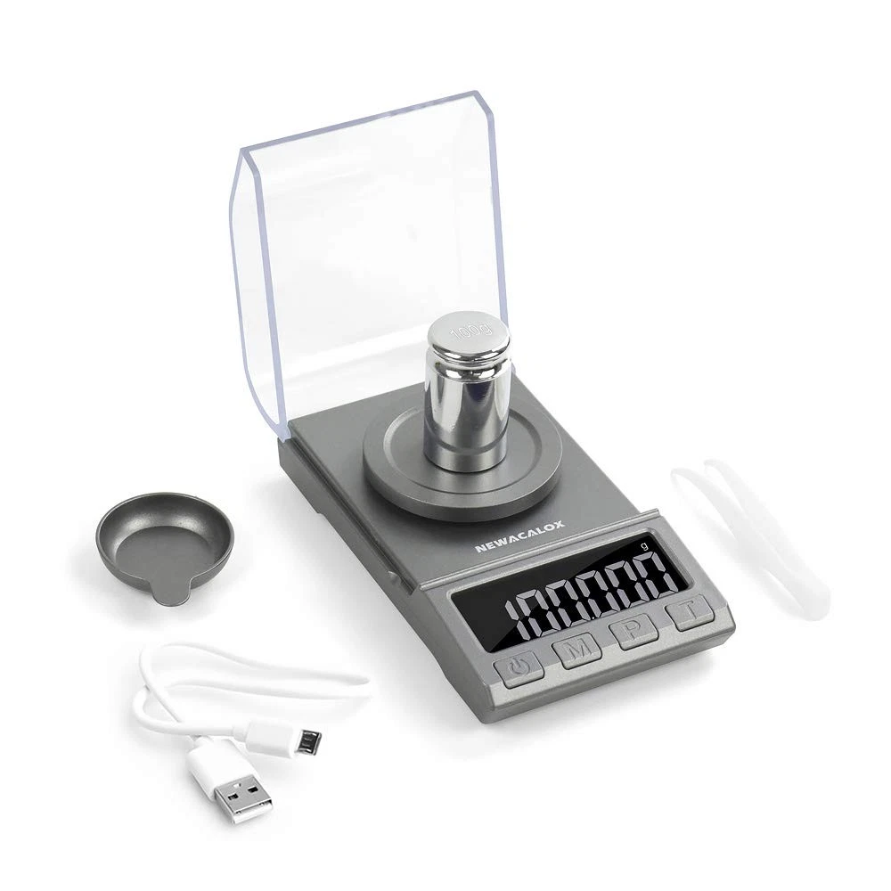 Digital Milligram Scale, 100g x 0.001g NEWACALOX Reloading High Precision Jew...