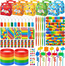 90PCS Building Block Birthday Party Favors Supplies Birthday Decorations Goodie