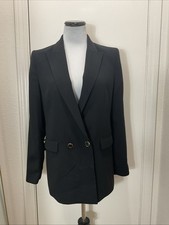 Mango MNG Women s Black One Button Blazer Size Small NWOT