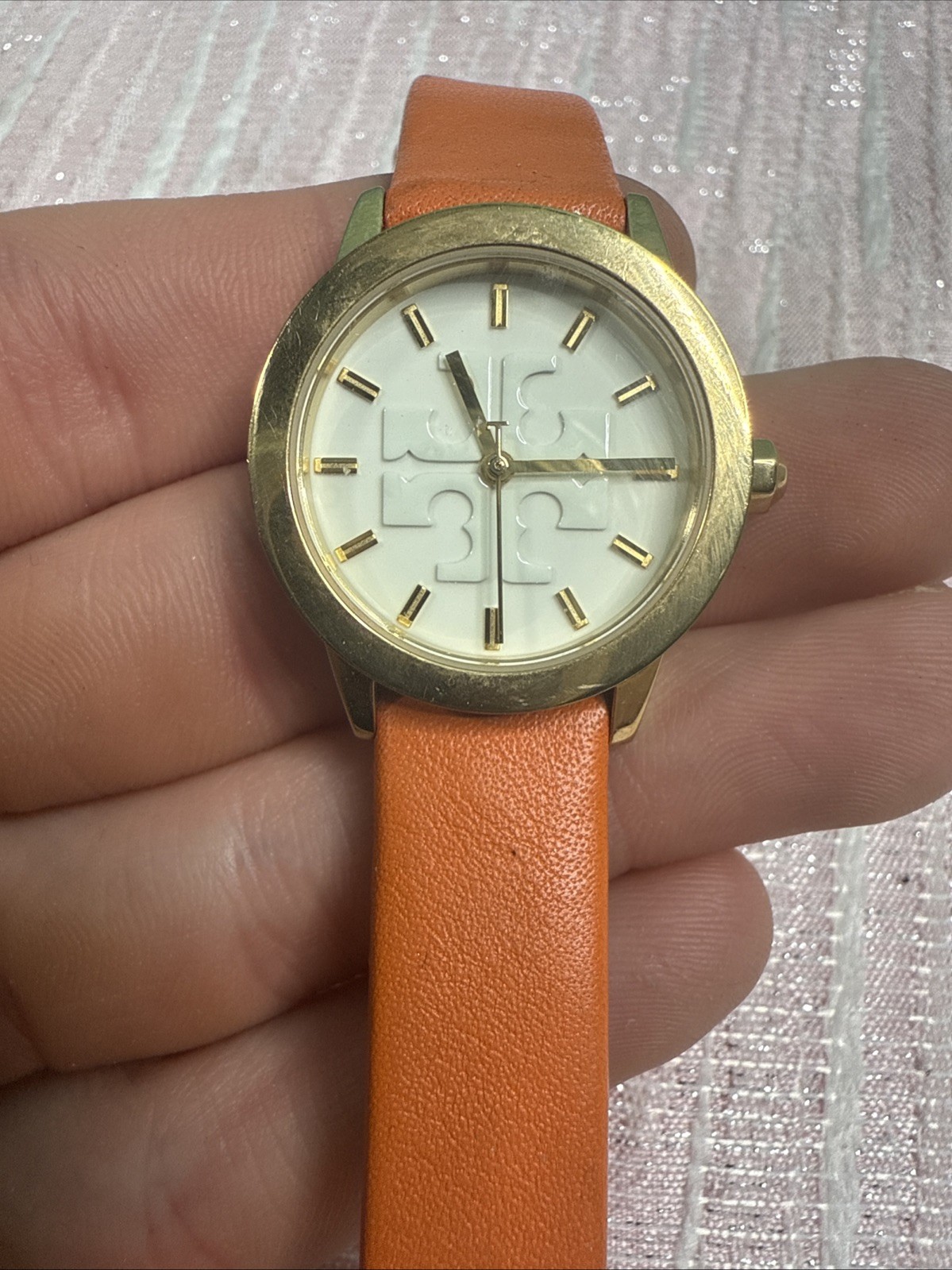 Tory Burch TBW2000 Orange Strap Watch 3 ATM 28mm Gigi Women’s Watch Excellent thumbnail 4