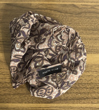 HAUTE HIJAB Women's Floral Paisley Square Scarf Taupe Purple