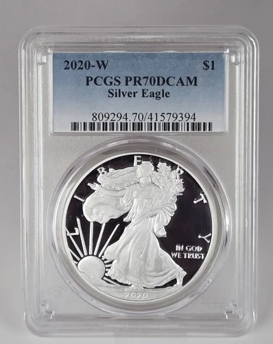 PR70 2020-W DCAM American Silver Eagle PCGS Blue Label
