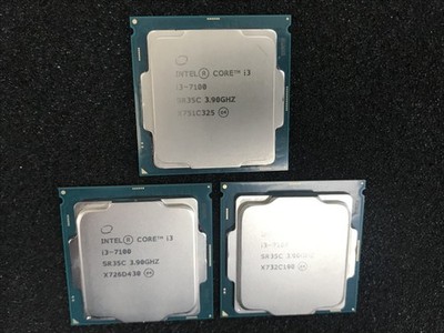 (Lot of 3) Intel Core i3-7100 3.90GHz Dual-Core CPU SR35C LGA1151 - CPU437A