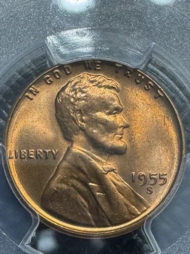 1955-S Lincoln Cent, PCGS MS66+RD,  Free Shipping