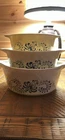 Vintage Pyrex Homestead Blue Casserole Dish Set Of Three 473,474,475
