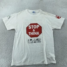 Vtg Stop & Think Make Good Choices Shirt M Port Salerno Floirida DARE Anti Drug