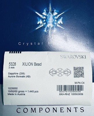 5328 3mm Sapphire AB Swarovski Bicone Beads 1440 pcs Sealed pack