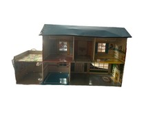 Vintage Louis Marx Tin 2 Story House With Patio 1977 read