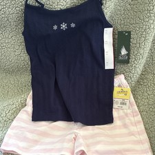 Cat  Jack 4 pieceClothing Lot Girls Cami Tops Striped Shorts Pink Leggings