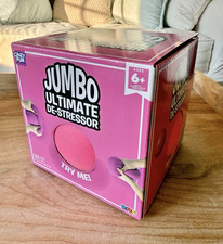 Crazy Fun Jumbo Squeeze Ball Stress Reliever, Pink Rubber, 6 in