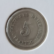 Deutsches Reich  5 Pfennig  1876 F