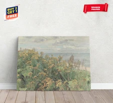 Flowers on the Coast Painting Reproduction Canvas Print Poster Home Decor