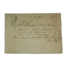 1812 NYC Apothecary Billhead, Hull & Bowne, Pearl Street, Signed Oliver Hull