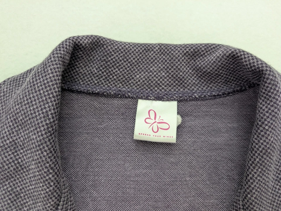 Weekenders Women's Blazer Jacket Size L Purple Floral Print Stretch Knit - Image 4 of 4