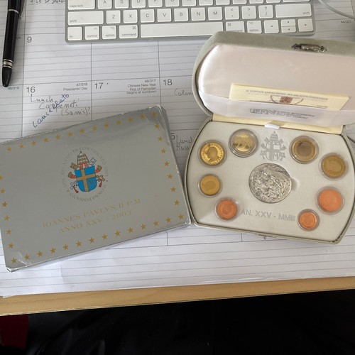 Vatican Coin Set With Silver 2003