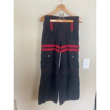 Vintage Y2K Hot Topic Womens Black Red Pants Goth Punk TRIPP NYC Style Size 5