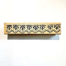 EYELET LACE BORDER Parked On Rubber Stamps Feminine Fashion Fabric Country d111
