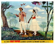 Mary Poppins Original Lobby Card Walt Disney Julie Andrews Dick Van Dyke 1964