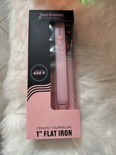 New In Box Juicy Couture Ceramic Tourmaline 1 Inch Flat Iron