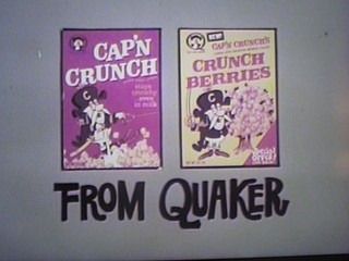 QUAKER CAP'N CRUNCH CRUNCH BERRIES ANIMATED 60s TV COMMERCIAL NETWORK 16mm film