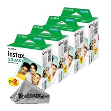 Fujifilm Instax Square Instant Film 80 Exposures  Microfiber Cloth