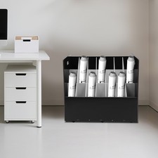 21 Slots Mobile Roll File Storage Rack, Roll Files Storage Cabinet with Wheels