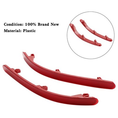  L+R Pair Rear Bumper Reflector W/ Red Lens No Light For VW Touareg 7L 02-2010