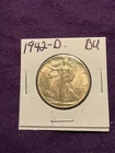 1942-D Silver Walking Liberty Half Dollar In Brilliant Uncirculated Condition!
