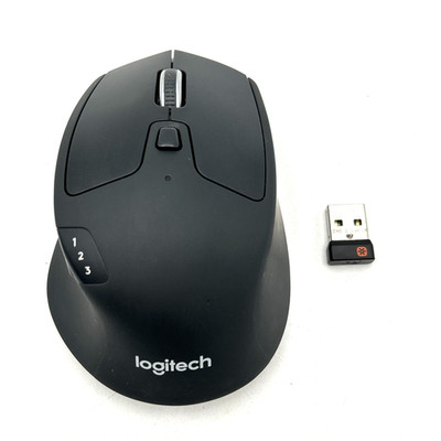 Logitech M720 Multi-Device Wireless Mouse Black M-R0062 Tested w/Dongle