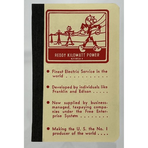 Vintage Reddy Kilowatt Note Pad Historic Collectible 4 Segment Perforated Pages