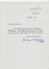 Letter Signed by Marshal of the RAF  Sir A T (Bomber) Harris WW1 Pilot Ace