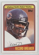 1988 Topps 1987 Record Breakers Walter Payton #5 HOF 0pv7