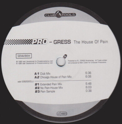 Pro-Gress The House Of Pain Vinyl Single 12inch Club Tools
