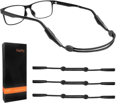 3pcs Correa Para Anteojos Anteojos Ajustables Cordon Deportes Anteojos Antid