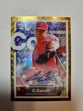 Cade Cavalli 2021 Topps Bowman Platinum GOLD Precious Elements AUTO 49/50