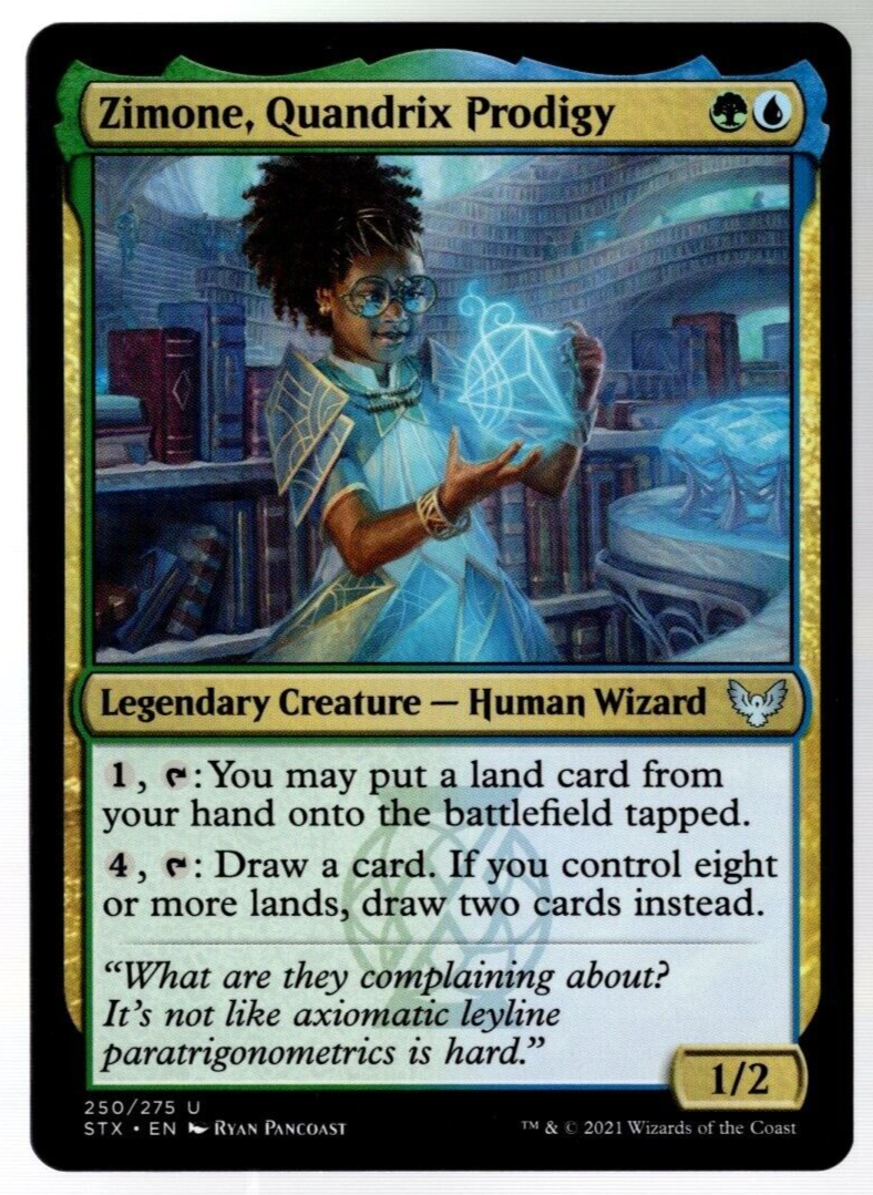 Zimone, Quandrix Prodigy 250/275 Non Foil Uncommon Strixhaven MTG Near Mint