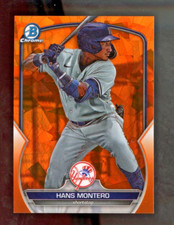 2023 Bowman Chrome Draft Sapphire Hans Montero Prospect Orange Refractor /25