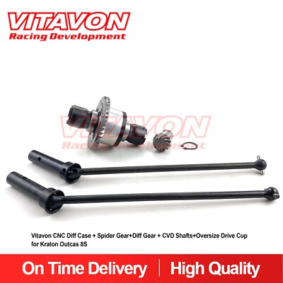 Vitavon CNC Full Diff Case Set + Shaft Set For Kraton Outcast 8S  2color
