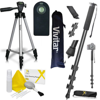 Lightweight 50'' Photo Tripod + 72'' MONOPOD + REMOTE  FOR CANON T1I T2I T3I T4I