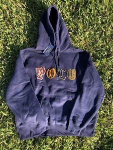 Polo Ralph Lauren Men's XL Navy Embroidered Logo Magic Patchwork Hoodie RARE | eBay