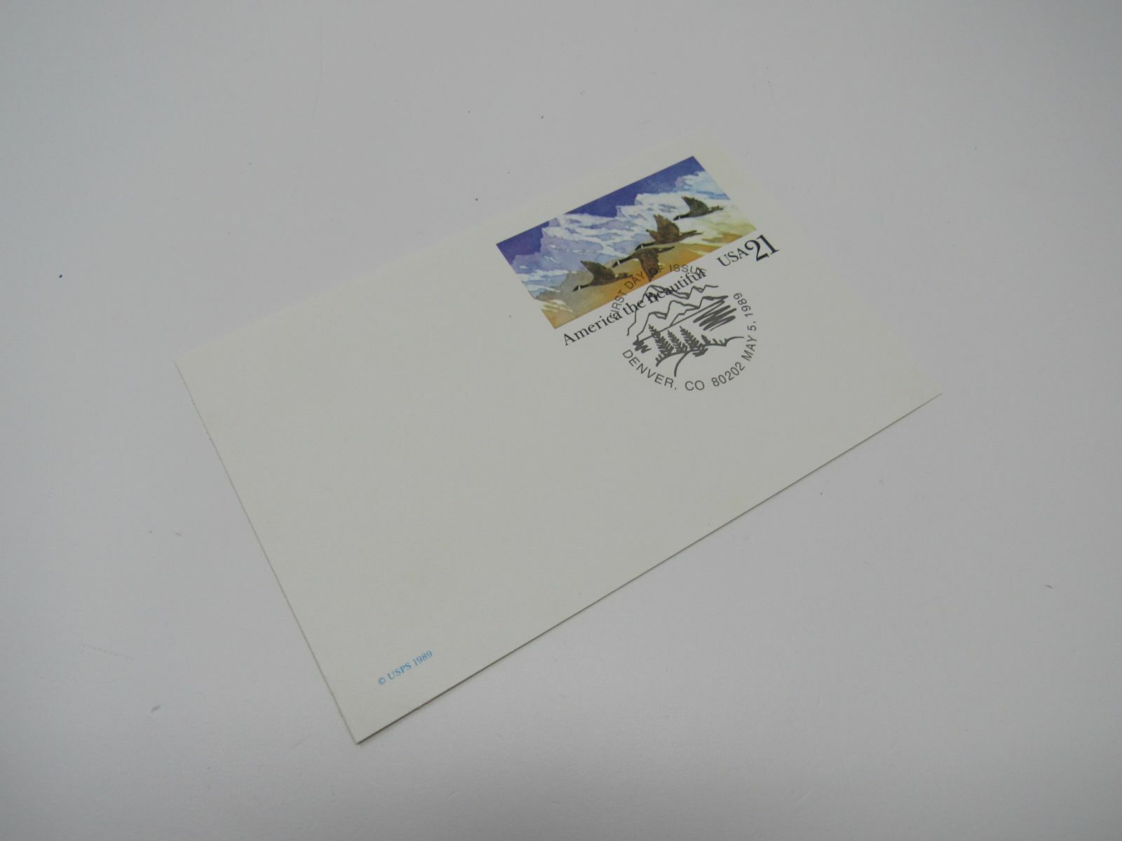 USPS UX131 Vintage 21c America The Beautiful Canada Geese & Mountains