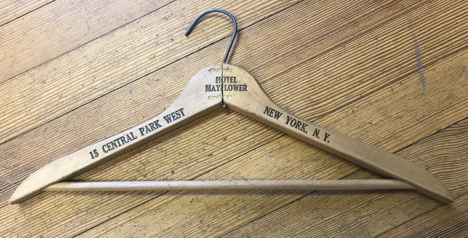 Vintage Mayflower HOTEL Wooden CLOTHES HANGER. eBay
