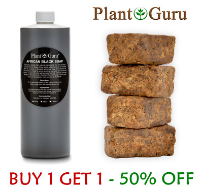 African Black Soap Liquid 32 oz. 100% Pure Raw Organic Natural Body Wash Shampoo