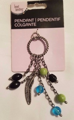 Bead Landing Pendant Feather Charm Beads Jewelry craft supplies