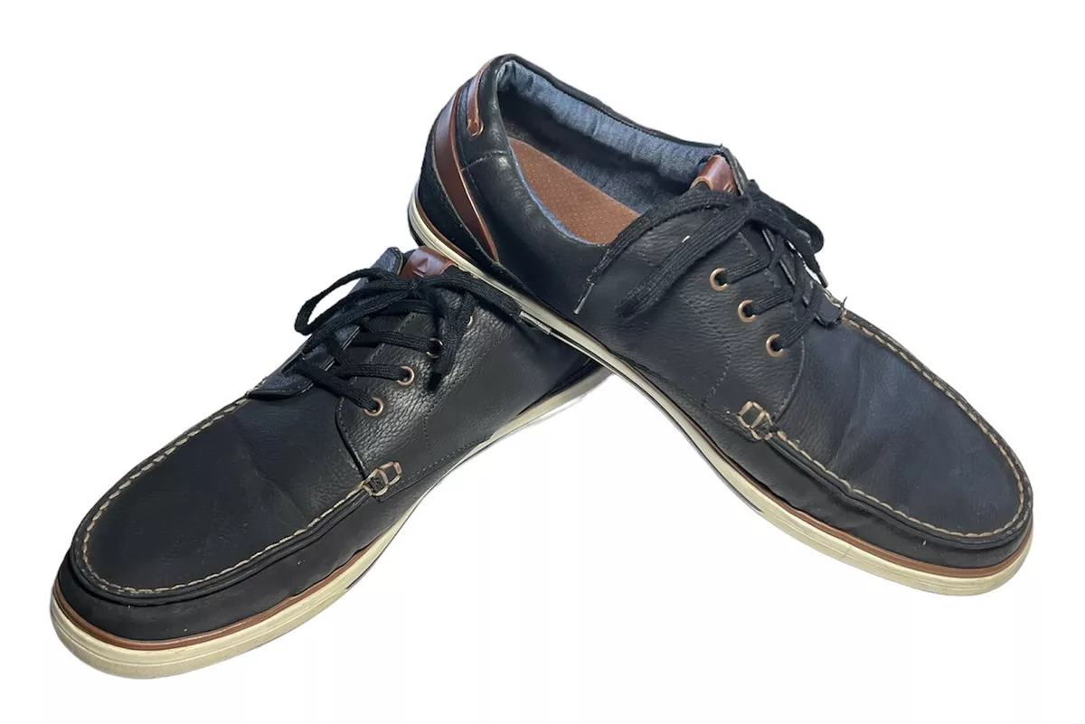Aldo Men s Boat Deck Shoes Lace Up Black Size 13 eBay