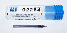 .031" CARBIDE END MILL 4 FLUTE  ALTIN KYOCERA SGS 02264 (equivalent to 1/32")