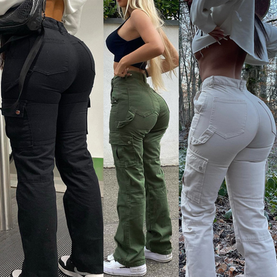 Womens Cargo Pants Black Green Tan - Womens Hipster Cargo Pants Combat  Trousers | eBay