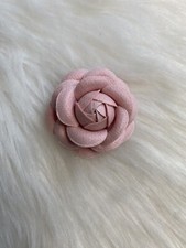 Fabric Camellia Flower Brooch Pin Scarf Pink New Handmade